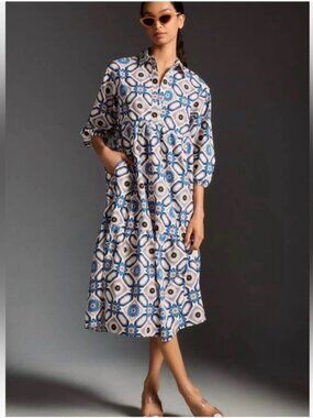 Anthropologie Bettina Dress Geometric